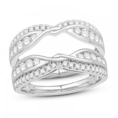 Diamond Enhancer Ring 1 ct tw Round-cut 14K White Gold