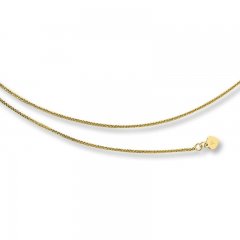 Adjustable Wheat Chain 14K Yellow Gold 20"-26" Length