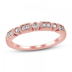 Diamond Anniversary Ring 1/6 ct tw in 10K Rose Gold