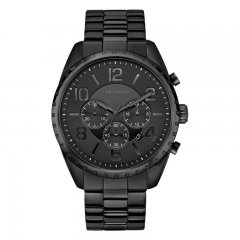 Caravelle by Bulova Men's Chronograph Black Stainless Steel Watch 45B150