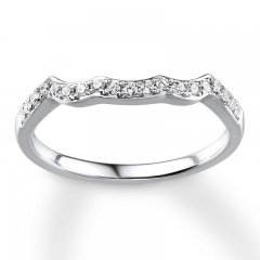 Diamond Wedding Band 1/6 ct tw 14K White Gold