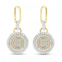 Diamond Earrings 3/8 ct tw Round-cut 10K Yellow Gold