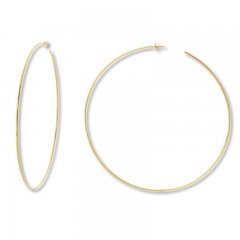 Large Hoop Earrings 14K Yellow Gold