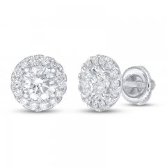 Lab-Created Diamonds by KAY Earrings 1-1/2 ct tw Round 14K White Gold