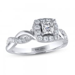 Leo Diamond Engagement Ring 3/4 ct tw 14K White Gold