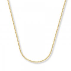 Wheat Chain Necklace 14K Yellow Gold 18" Length