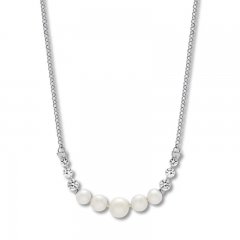 Cultured Freshwater Pearl Necklace Sterling Silver