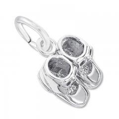 Baby Shoes Charm Sterling Silver