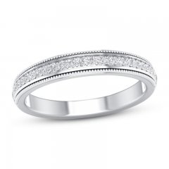 Diamond Wedding Band 1/6 ct tw Round-cut 10K White Gold