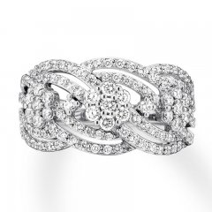 Diamond Anniversary Band 1 ct tw Round-cut 14K White Gold