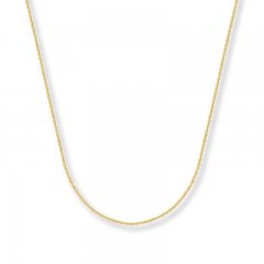 Cable Chain Necklace 14K Yellow Gold 24" Length