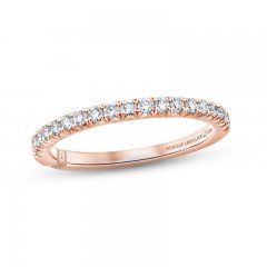 Monique Lhuillier Bliss Diamond Wedding Band 1/3 ct tw Round-cut 18K Rose Gold