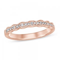 Diamond Wedding Band 1/8 ct tw 14K Rose Gold