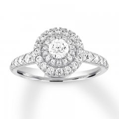 Diamond Engagement Ring 5/8 ct tw Round-cut 14K White Gold