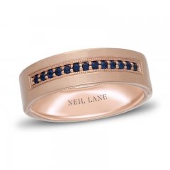 Neil Lane Men's Natural Sapphire Wedding Band 14K Rose Gold