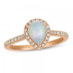 Le Vian Opal Ring 1/3 ct tw Diamonds 14K Strawberry Gold