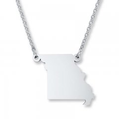 Missouri State Necklace Sterling Silver