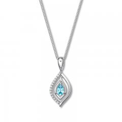 Convertible Blue Topaz Necklace Sterling Silver