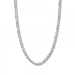 22" Curb Chain 14K White Gold Appx. 6.75mm