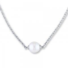 Cultured Pearl Necklace Sterling Silver