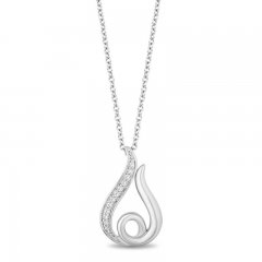 Hallmark Diamonds Necklace 1/10 ct tw Sterling Silver 18"