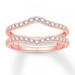 Diamond Enhancer Ring 1/2 ct tw Round-cut 14K Rose Gold