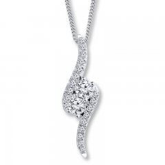 Ever Us Necklace 1/2 ct tw Diamonds 14K White Gold