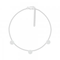 Diamond Anklet 1/10 ct tw 10K White Gold