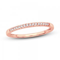 Diamond Wedding Band 1/15 ct tw Round-cut 14K Rose Gold