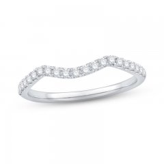 The Kiss Diamond Wedding Band 1/4 ct tw Round-cut Platinum