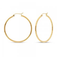 Hoop Earrings 14K Yellow Gold 40mm