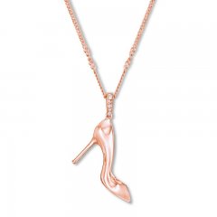 Emmy London Diamond Shoe Necklace 10K Rose Gold