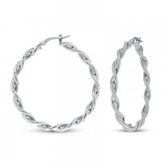 Twisted Hoop Earring Sterling Silver