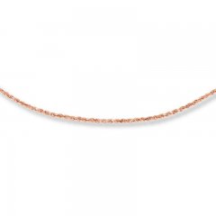 Rope Chain Necklace 10K Rose Gold 24" Length