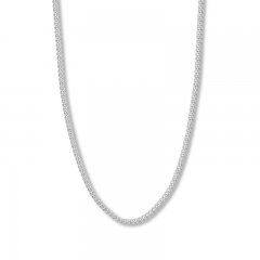 22" Curb Chain 14K White Gold Appx. 4.4mm