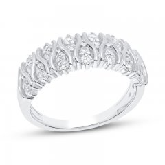 Diamond Anniversary Band 1/2 ct tw Round-cut 10K White Gold