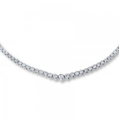 Previously Owned Certified Diamonds 7 ct tw Round-Cut 14K White Gold Necklace