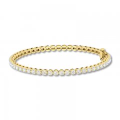 Diamond Tennis Bracelet 2 ct tw Round-cut 10K Yellow Gold 7"