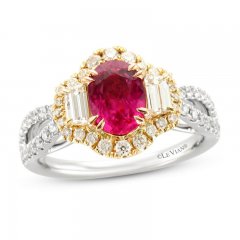 Le Vian Couture Ruby Ring 7/8 ct tw Diamonds 18K Tri-Tone Gold