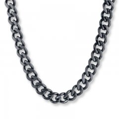 Men's Curb Link Necklace Stainless Steel 22" Length