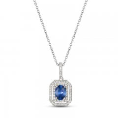 Le Vian Couture Sapphire Necklace 3/8 ct tw Diamonds Platinum 18"