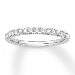 Diamond Wedding Band 1/3 ct tw Round-cut 14K White Gold