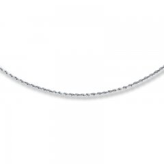 Rope Chain Necklace 10K White Gold