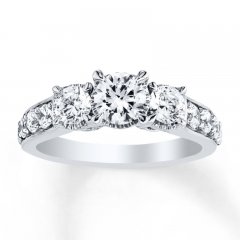 3-Stone Diamond Ring 1/2 ct tw Round-cut 14K White Gold