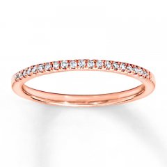 Diamond Wedding Band 1/10 ct tw Round-cut 14K Rose Gold