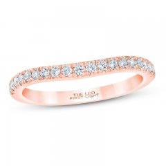 First Light Diamond Wedding Band 1/4 ct tw Round-cut 14K Rose Gold