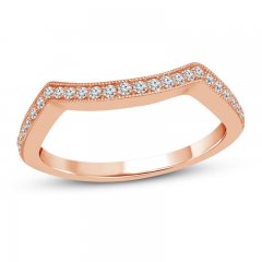 Diamond Wedding Band 1/5 ct tw Round-Cut 14K Rose Gold