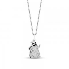 Disney Treasures Nightmare Before Christmas Diamond Necklace 1/6 ct tw Sterling Silver 17"