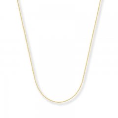 Cable Chain Necklace 14K Yellow Gold 18" Length