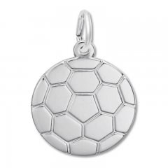 Soccer Ball Charm Sterling Silver